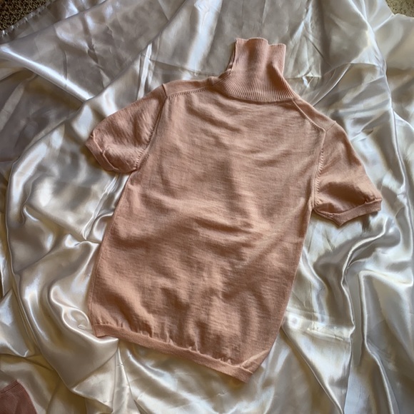 Pink turtle neck short sleeve, cardigan - Picture 2 of 4